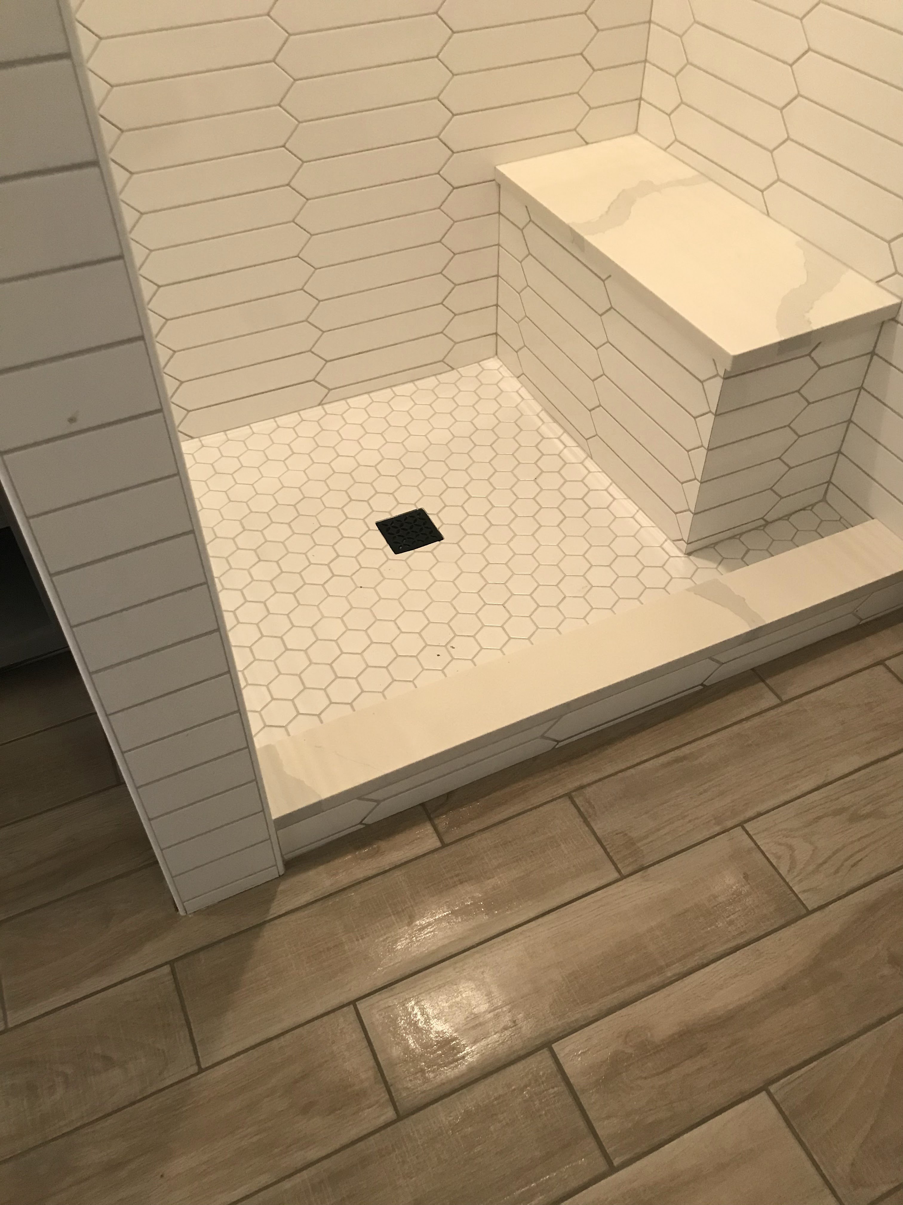 Tile Bathroom Shower Bench Remodel Seat Shreveport — 318 Tile Pro