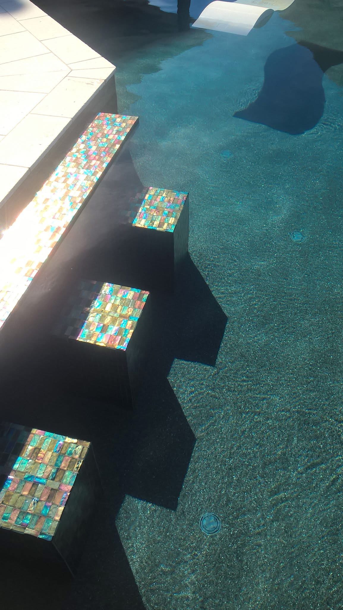 Moasic Tile Pool Seats — 318 Tile Pro
